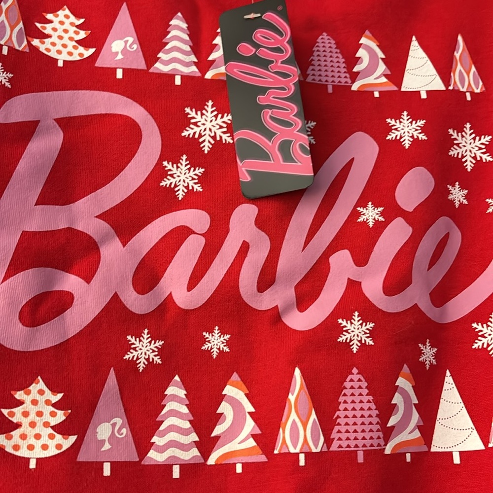 NWT beautiful festive red Barbie sweatshirt & vintage collectible mini doll! - Picture 8 of 14